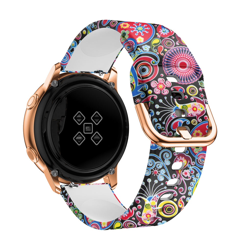 Rubber Patterned Strap for Samsung Galaxy Watch Active2 / Gear Sport / Gear S2 Classic
