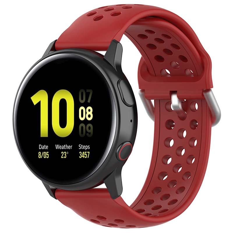 Buckle-and-Tuck Perforated Rubber Strap for Samsung Galaxy Watch 3 / Active / Gear
