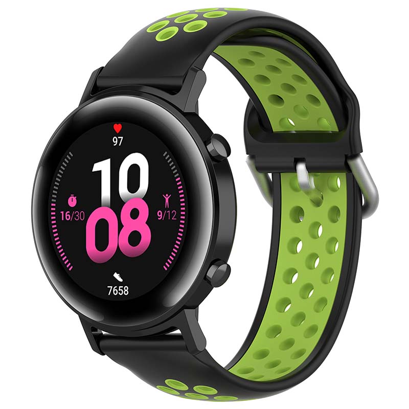 Buckle-and-Tuck Perforated Rubber Band for Samsung Galaxy Watch 3 / Active / Gear