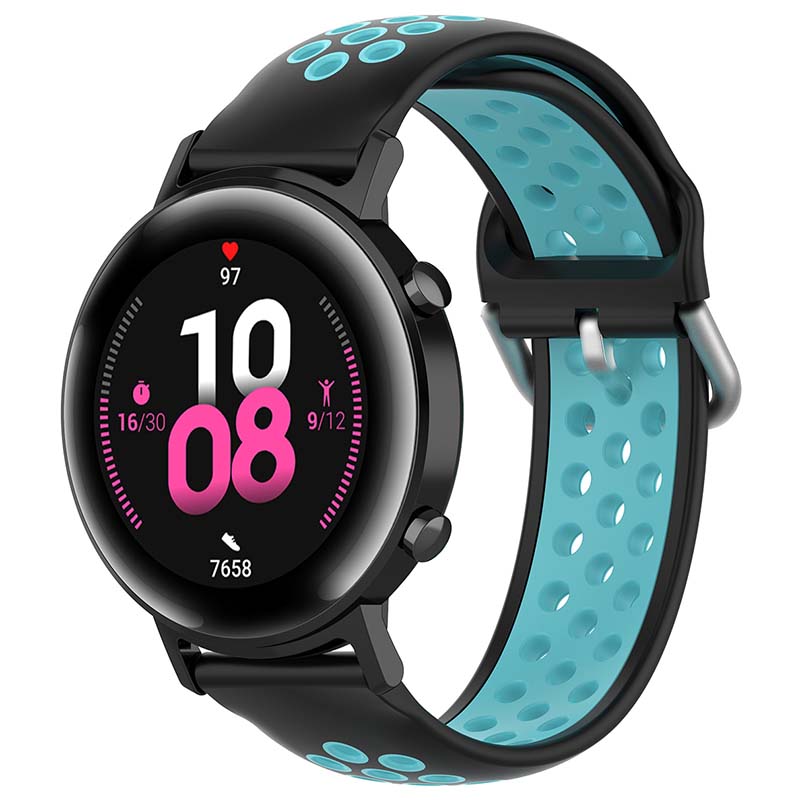 Buckle-and-Tuck Perforated Rubber Band for Samsung Galaxy Watch 3 / Active / Gear