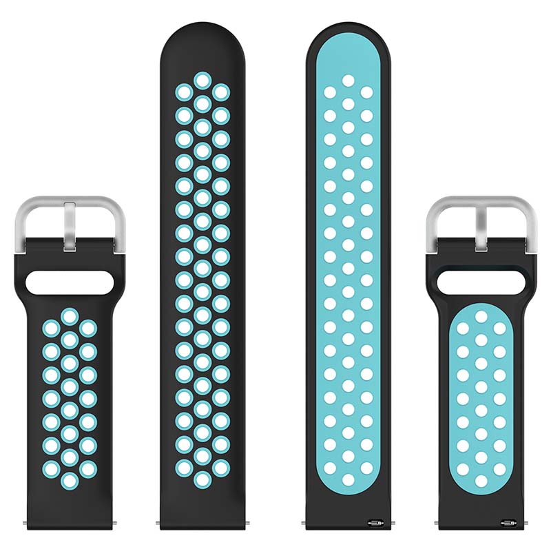 Buckle-and-Tuck Perforated Rubber Band for Samsung Galaxy Watch 3 / Active / Gear
