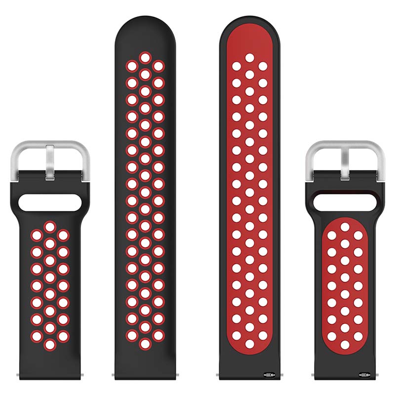 Buckle-and-Tuck Perforated Rubber Band for Samsung Galaxy Watch 3 / Active / Gear