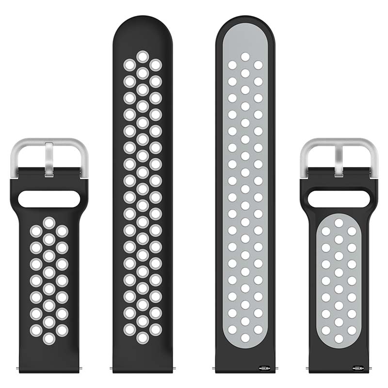 Buckle-and-Tuck Perforated Rubber Band for Samsung Galaxy Watch 3 / Active / Gear