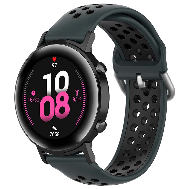 Buckle-and-Tuck Perforated Rubber Band for Samsung Galaxy Watch 3 / Active / Gear