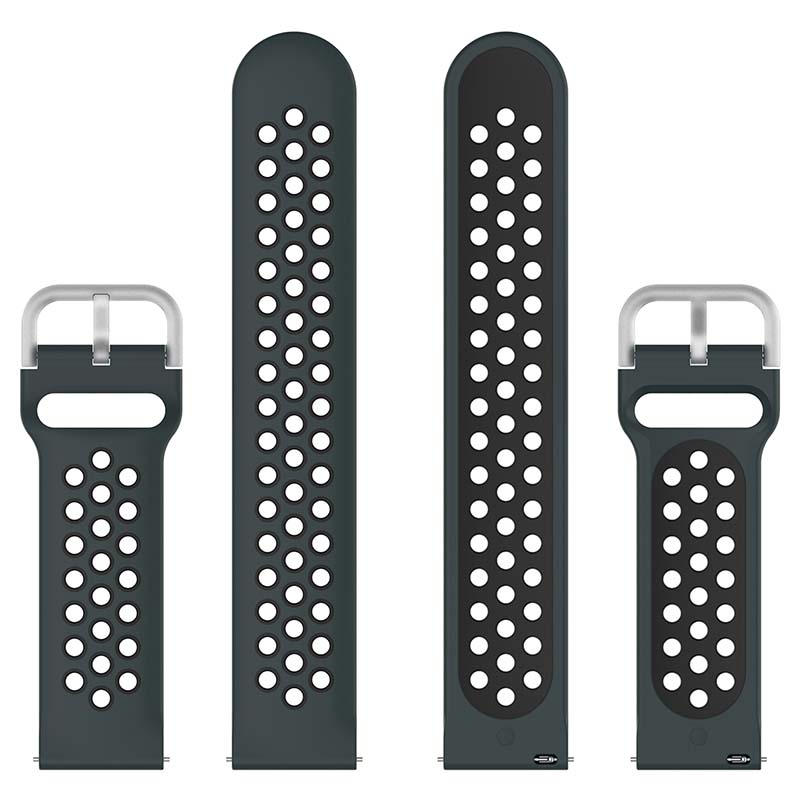 Buckle-and-Tuck Perforated Rubber Band for Samsung Galaxy Watch 3 / Active / Gear