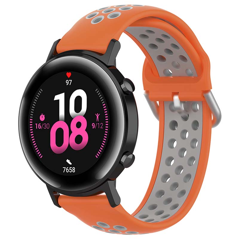 Buckle-and-Tuck Perforated Rubber Band for Samsung Galaxy Watch 3 / Active / Gear