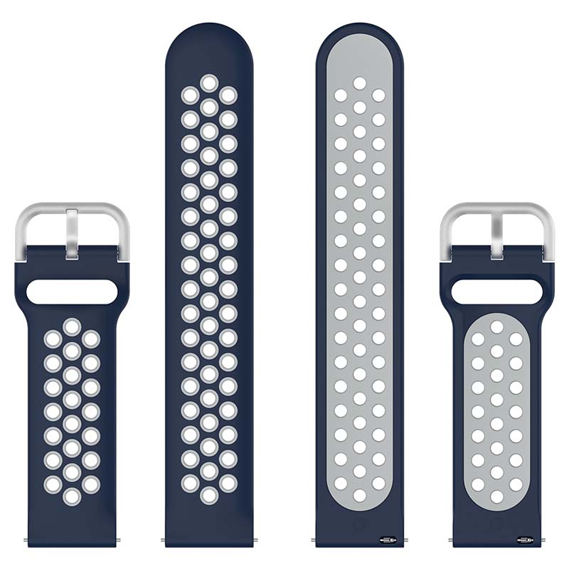 Buckle-and-Tuck Perforated Rubber Band for Samsung Galaxy Watch 3 / Active / Gear