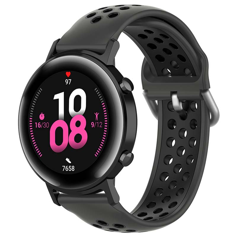 Buckle-and-Tuck Perforated Rubber Band for Samsung Galaxy Watch 3 / Active / Gear