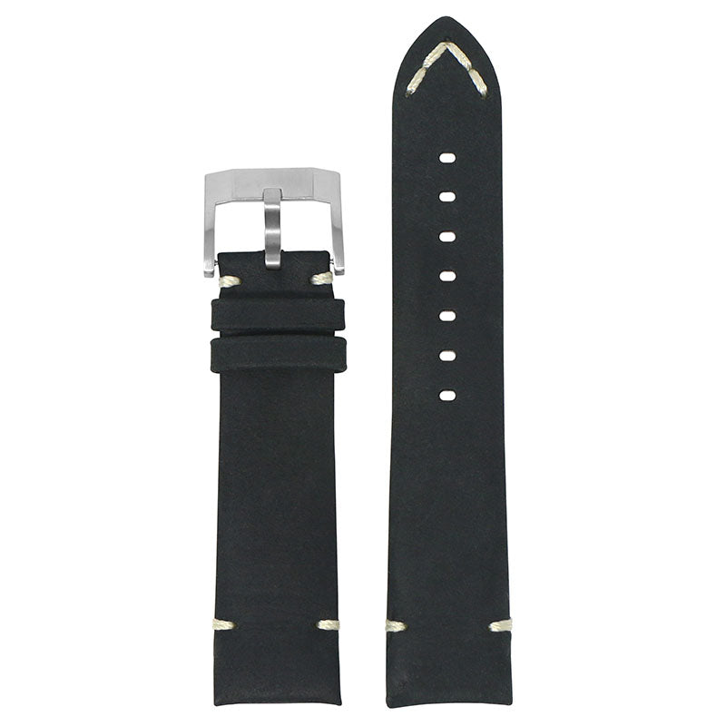 DASSARI Vintage Leather Strap w/ Minimal Stitching for Seiko Turtle