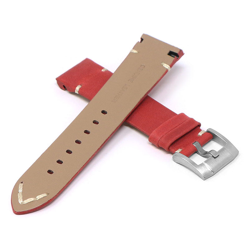 DASSARI Vintage Leather Strap w/ Minimal Stitching for Seiko Turtle