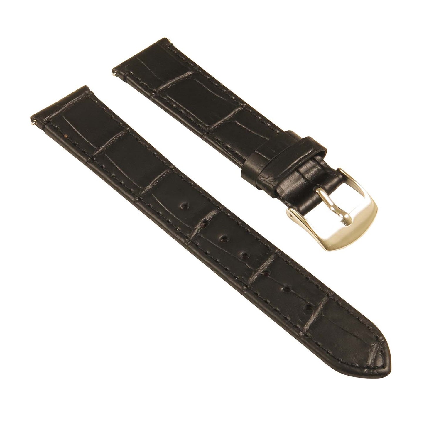 Women's Crocodile Strap - Quick Release Black