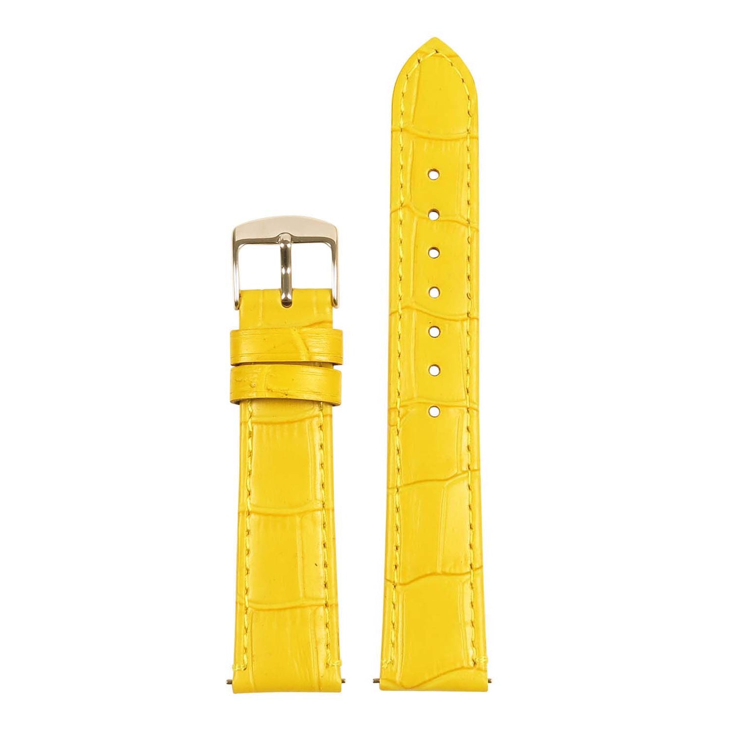Women's Crocodile Strap - Quick Release Yellow