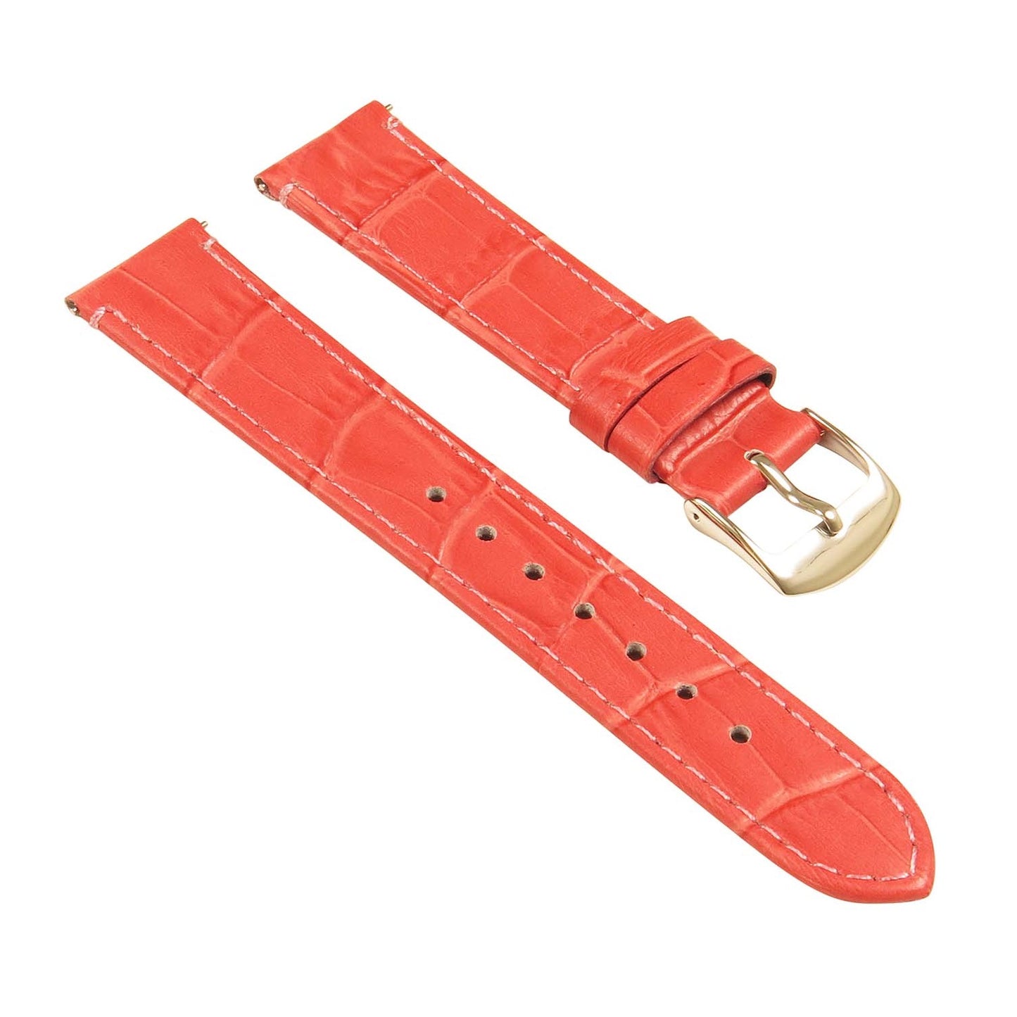 Women's Crocodile Strap - Quick Release Dark Pink