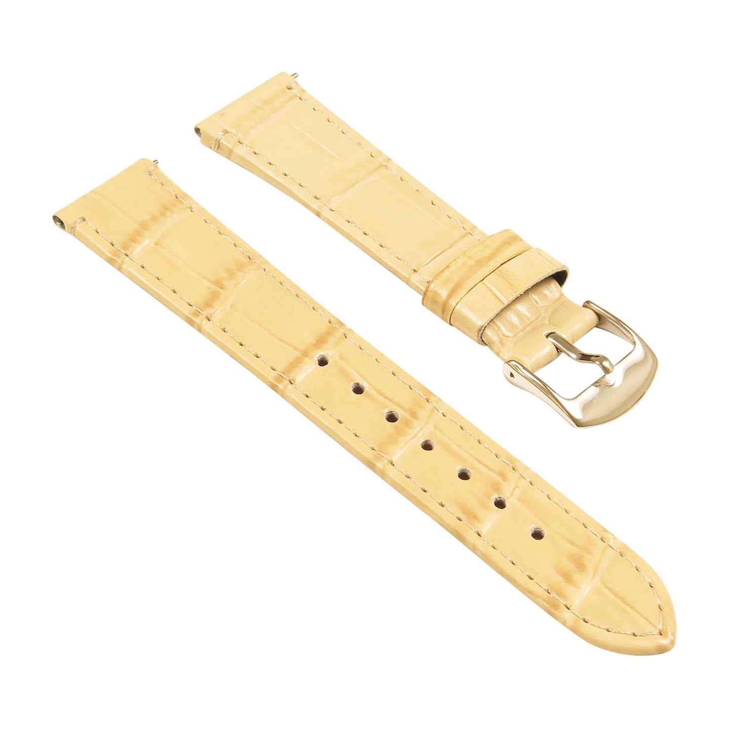 Women's Crocodile Strap - Quick Release Beige