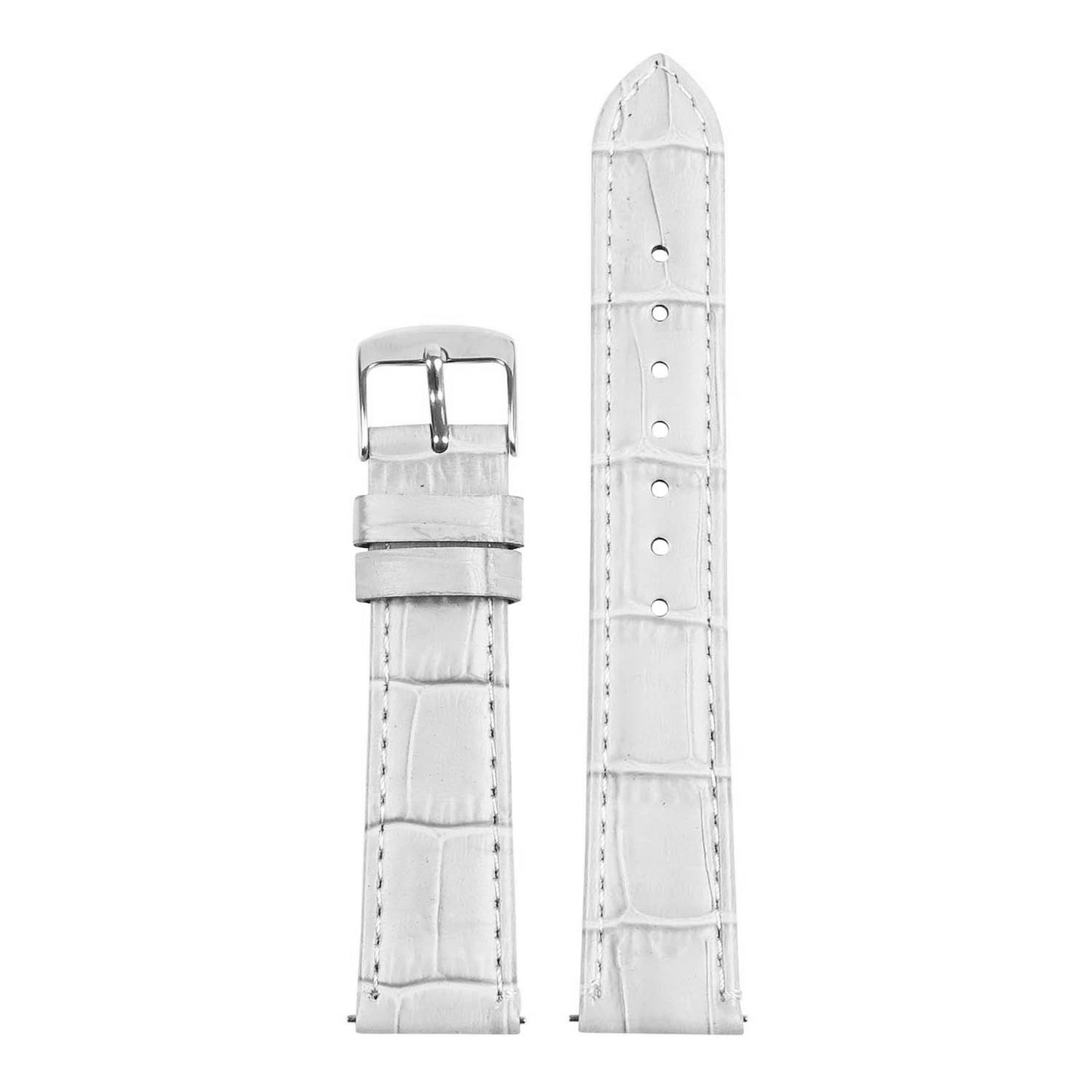 Women's Crocodile Strap - Quick Release White
