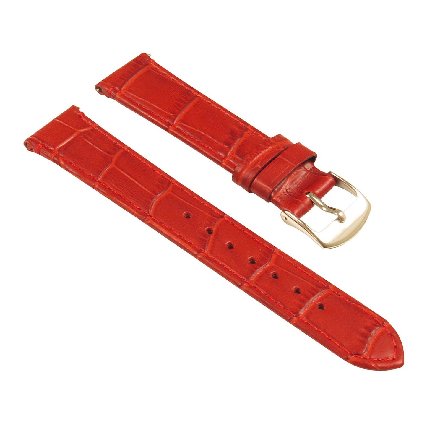 Women's Crocodile Strap - Quick Release Red