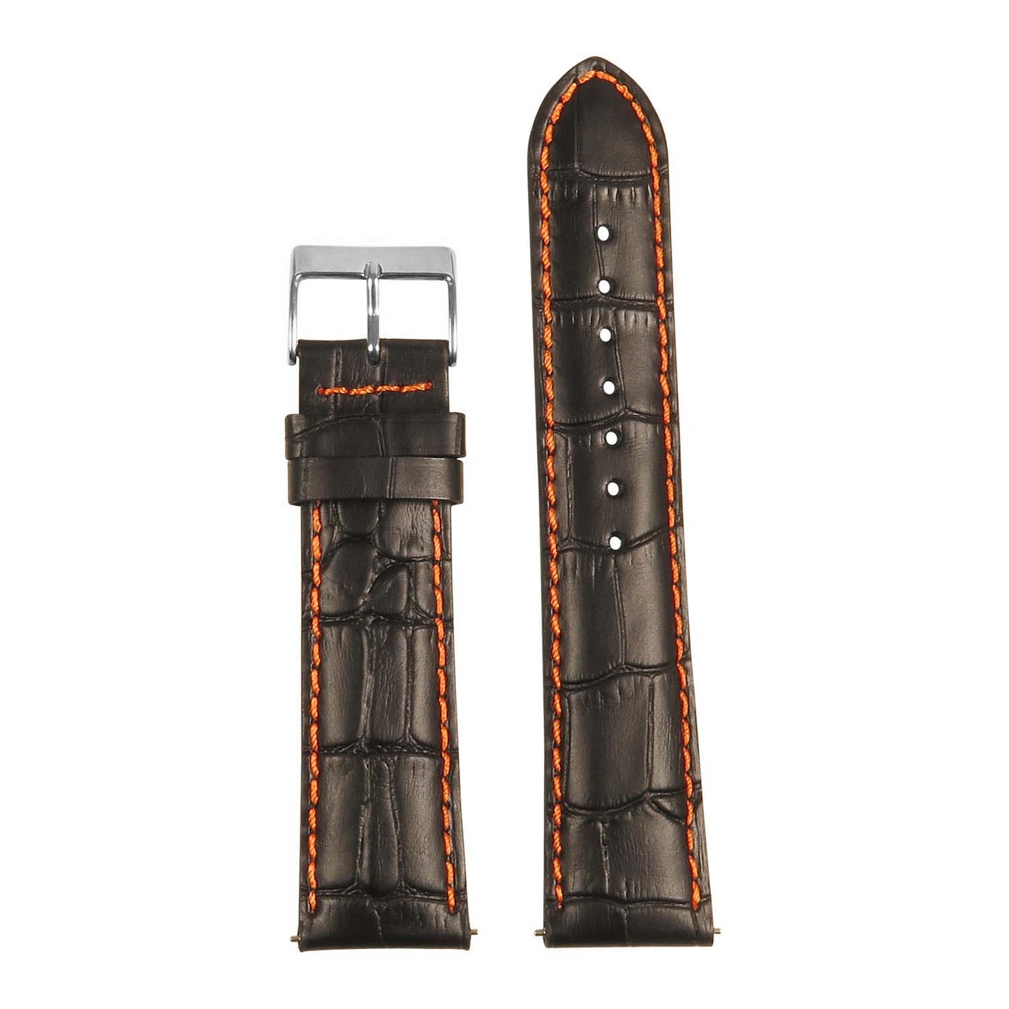 Men’s Crocodile Embossed Strap – Quick Release (24mm)