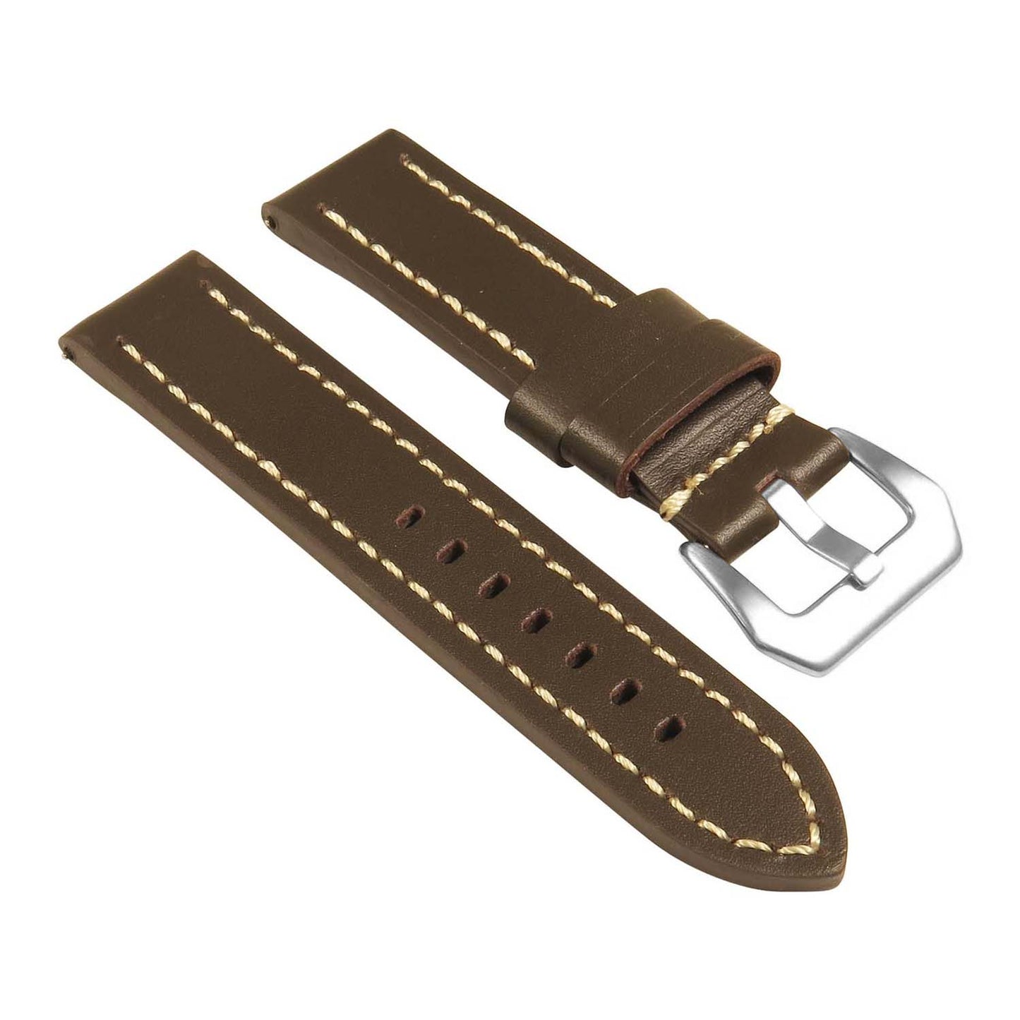 Thick Leather Strap for Garmin Fenix 5 / 6 / Forerunner 945 / Approach S62 / Instinct