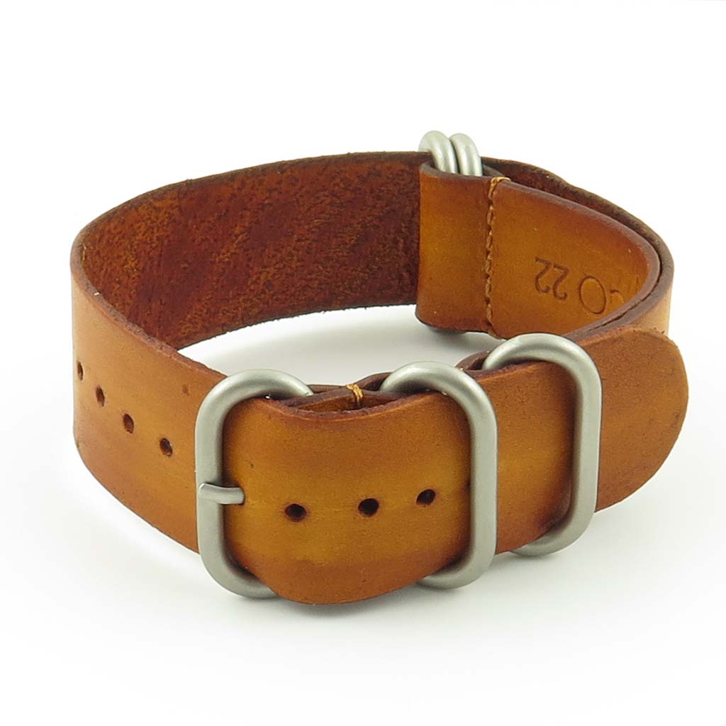 Faded Vintage Leather NATO Strap