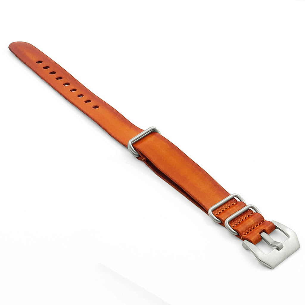 Faded Vintage Leather NATO Strap w/ Pre V Buckle