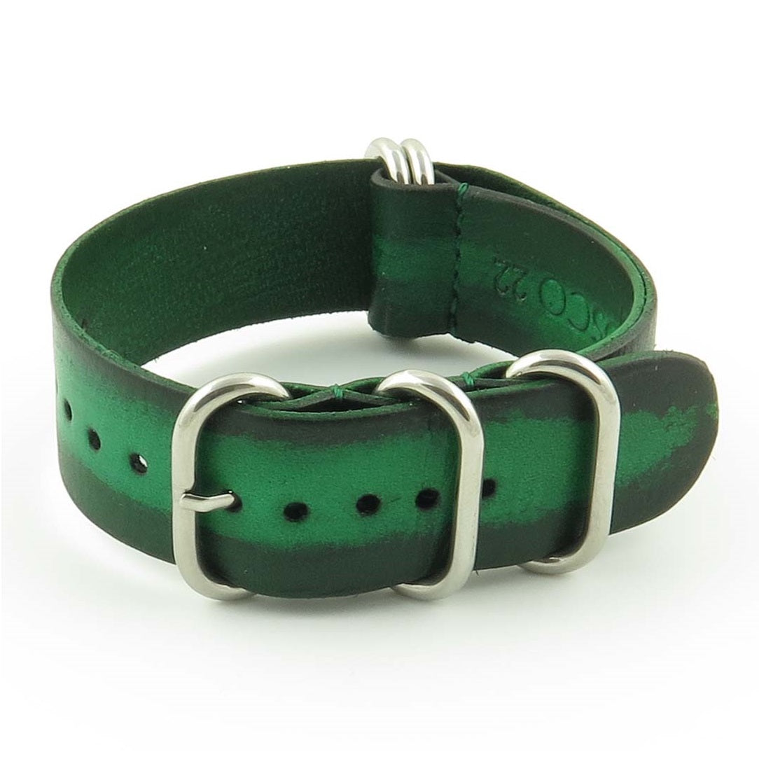 Faded Vintage Leather NATO Strap