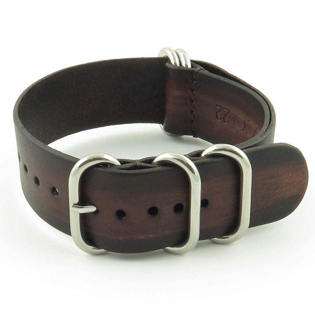 Faded Vintage Leather NATO Strap