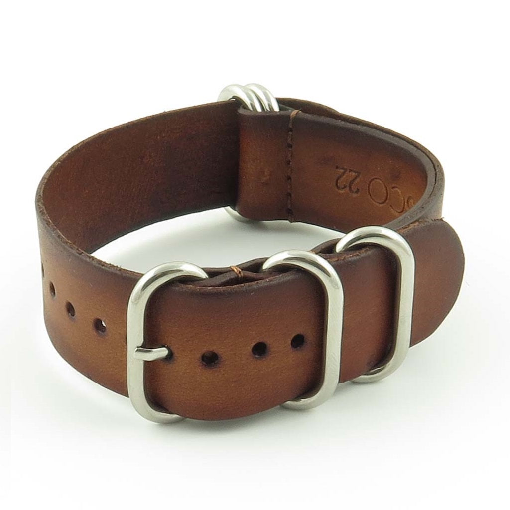 Faded Vintage Leather NATO Strap
