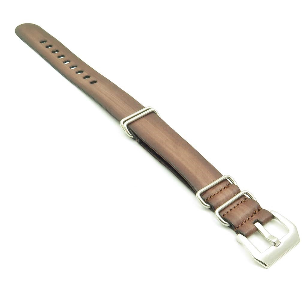 Faded Vintage Leather NATO Strap w/ Pre V Buckle