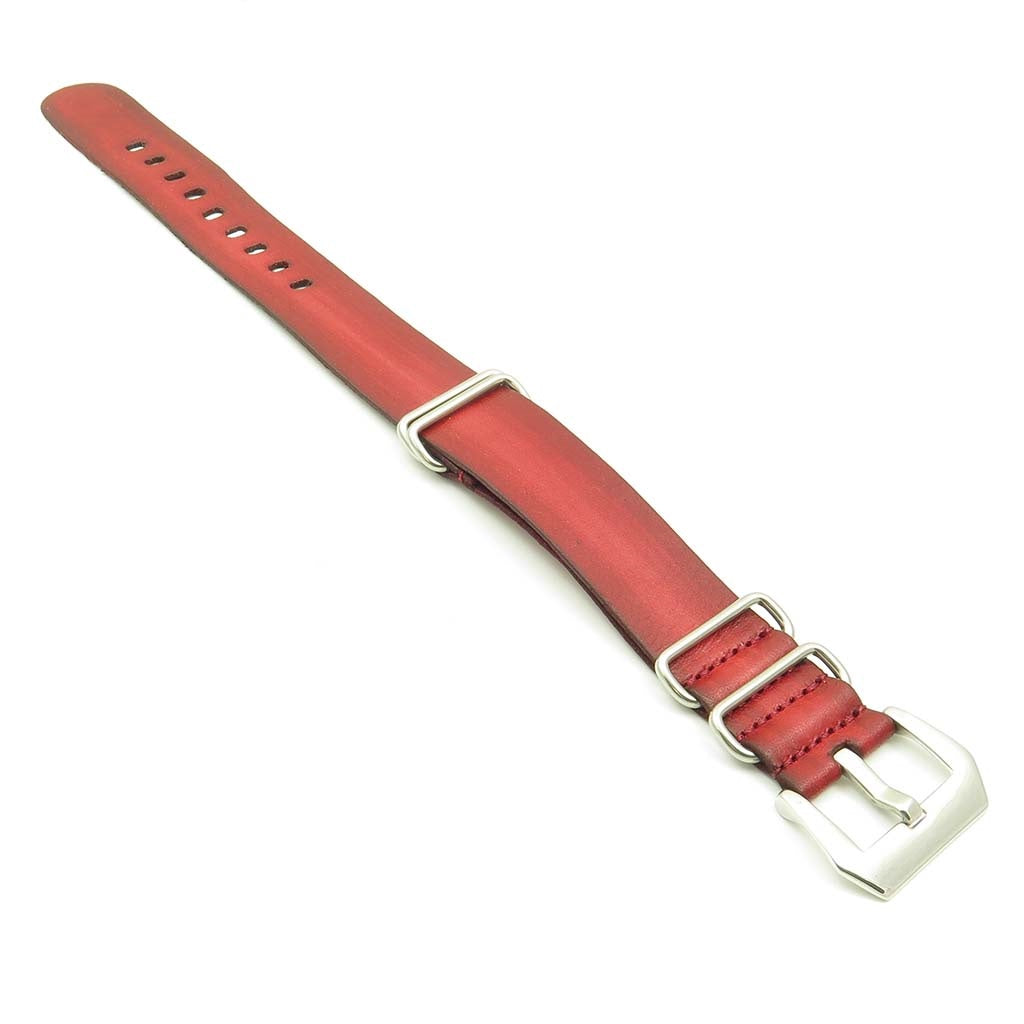 Faded Vintage Leather NATO Strap w/ Pre V Buckle