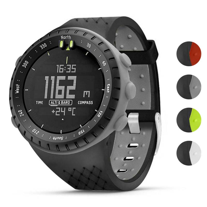 Rubber Strap with Black Deployant Clasp for Garmin Vivoactive 4S & Vivomove 3S