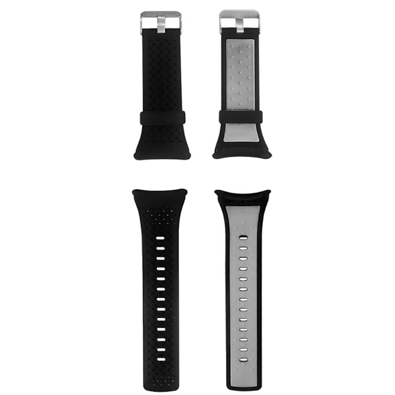 Rubber Strap with Black Deployant Clasp for Garmin Vivoactive 4S & Vivomove 3S