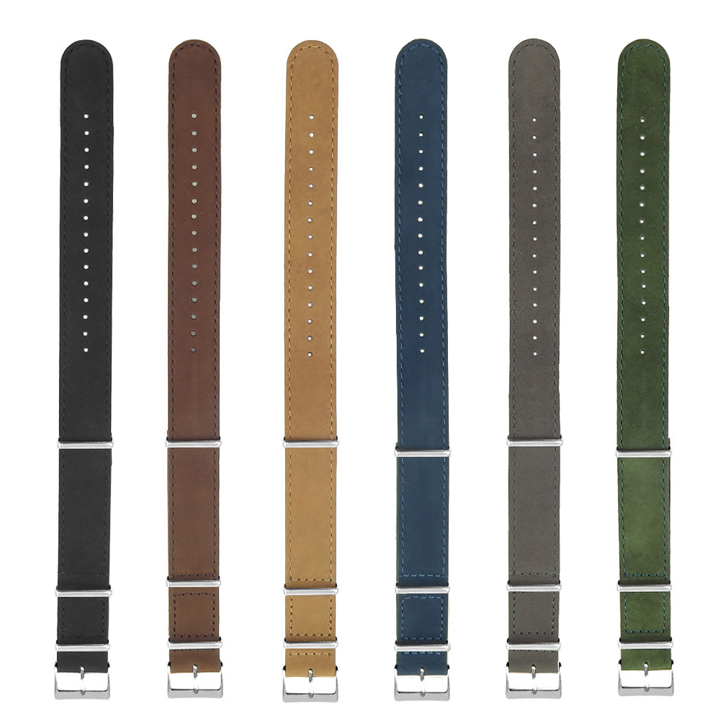 DASSARI Royal Suede Nubuck Leather NATO Strap