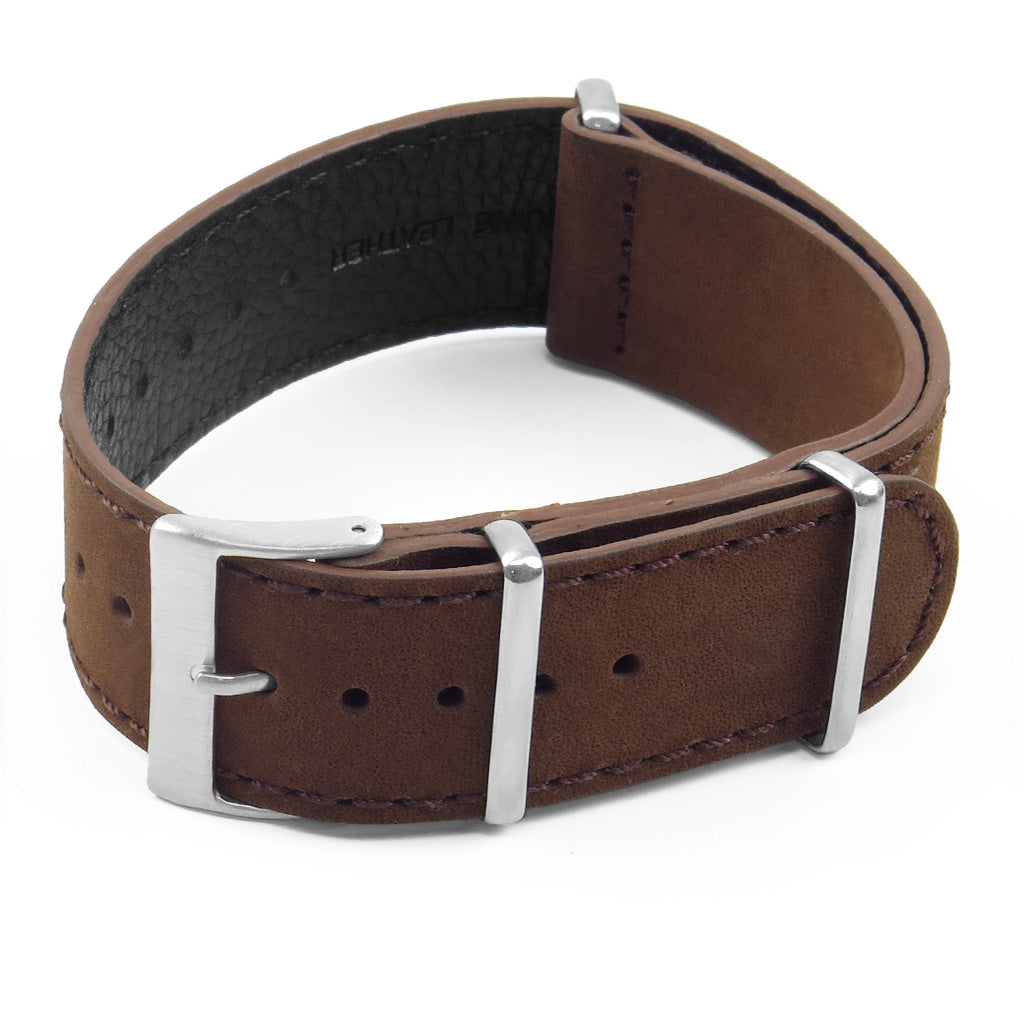 DASSARI Royal Suede Nubuck Leather NATO Strap