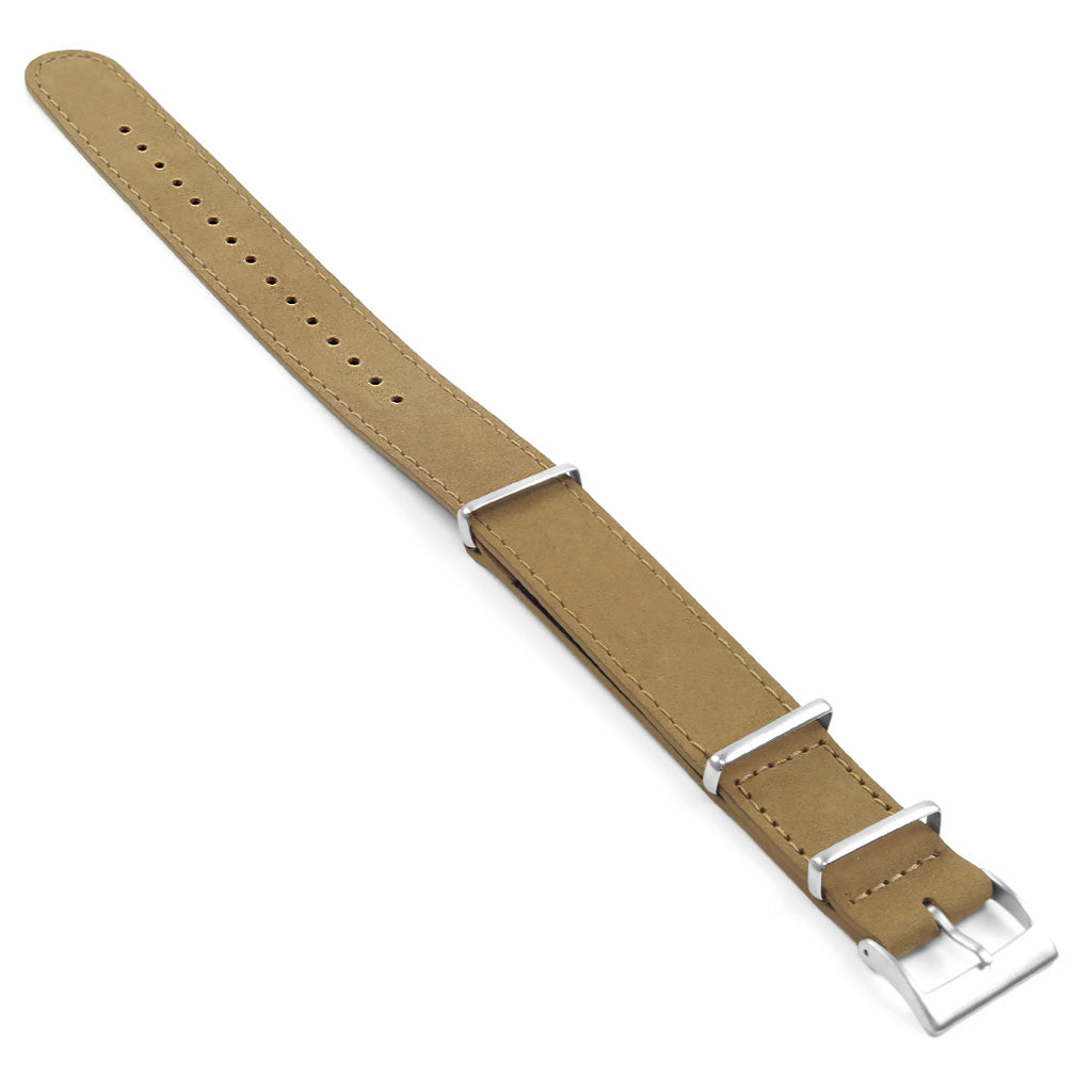 DASSARI Royal Suede Nubuck Leather NATO Strap