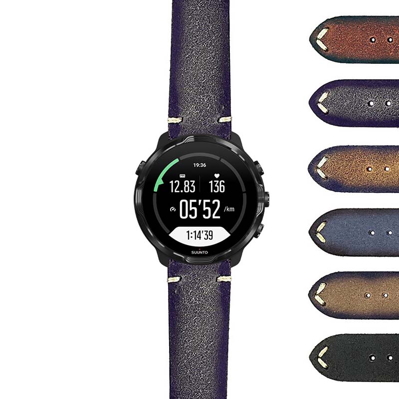 DASSARI Patina Distressed Italian Leather Strap for Samsung Galaxy Watch 3