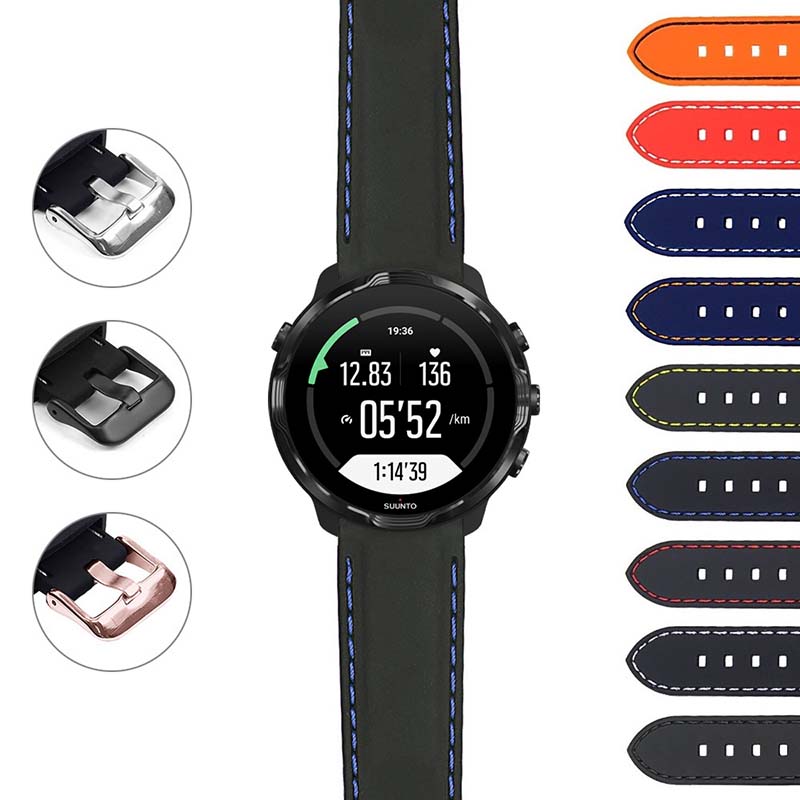 Rubber Strap w/ Stitching for Samsung Galaxy Watch 4