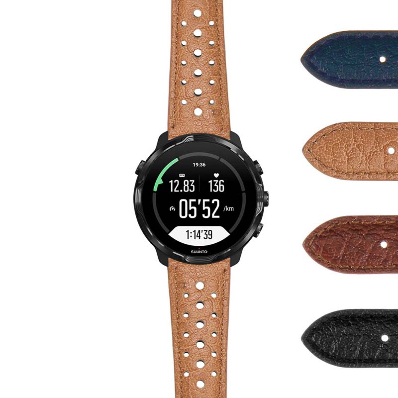 DASSARI Perforated Leather Rally Strap for Samsung Galaxy Watch 3