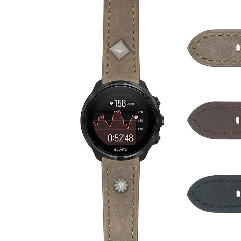 Vintage Military Rivet Strap for Suunto 9
