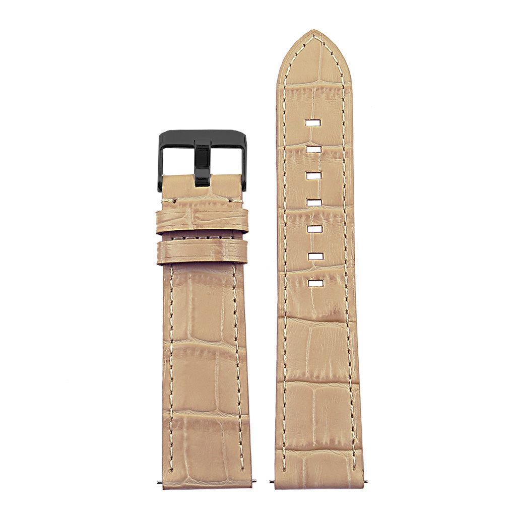 DASSARI Croc Embossed Italian Leather Strap for LG G Watch W100 & G Watch R W110