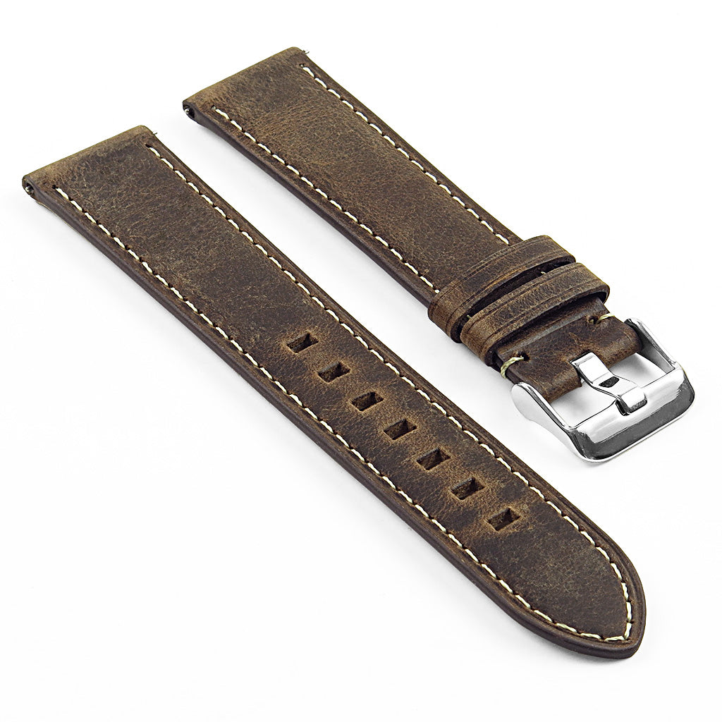 DASSARI Vintage Italian Leather Strap for Fossil Sport Smartwatch
