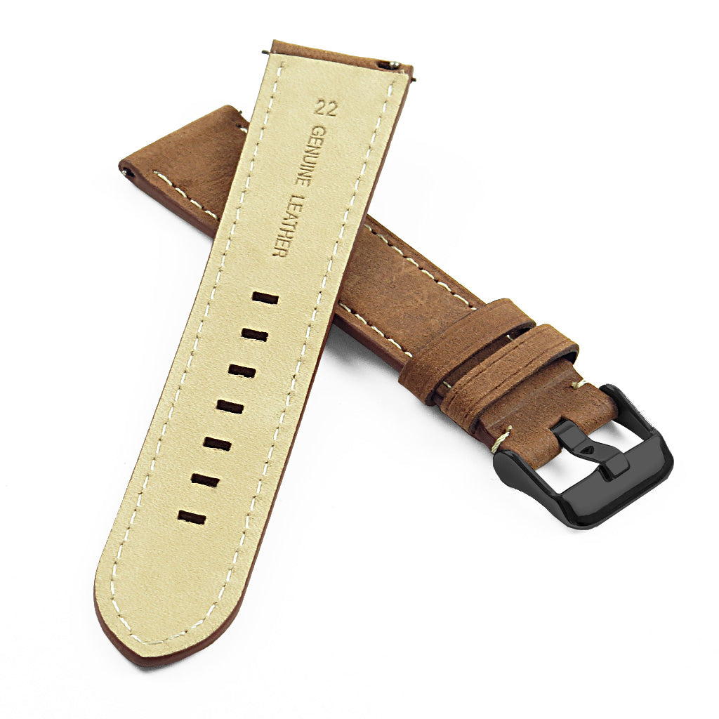 DASSARI Vintage Italian Leather Strap for Fossil Sport Smartwatch