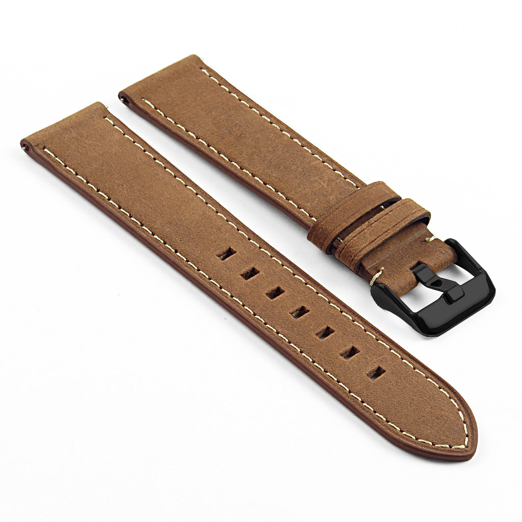 DASSARI Vintage Italian Leather Strap for Fossil Sport Smartwatch