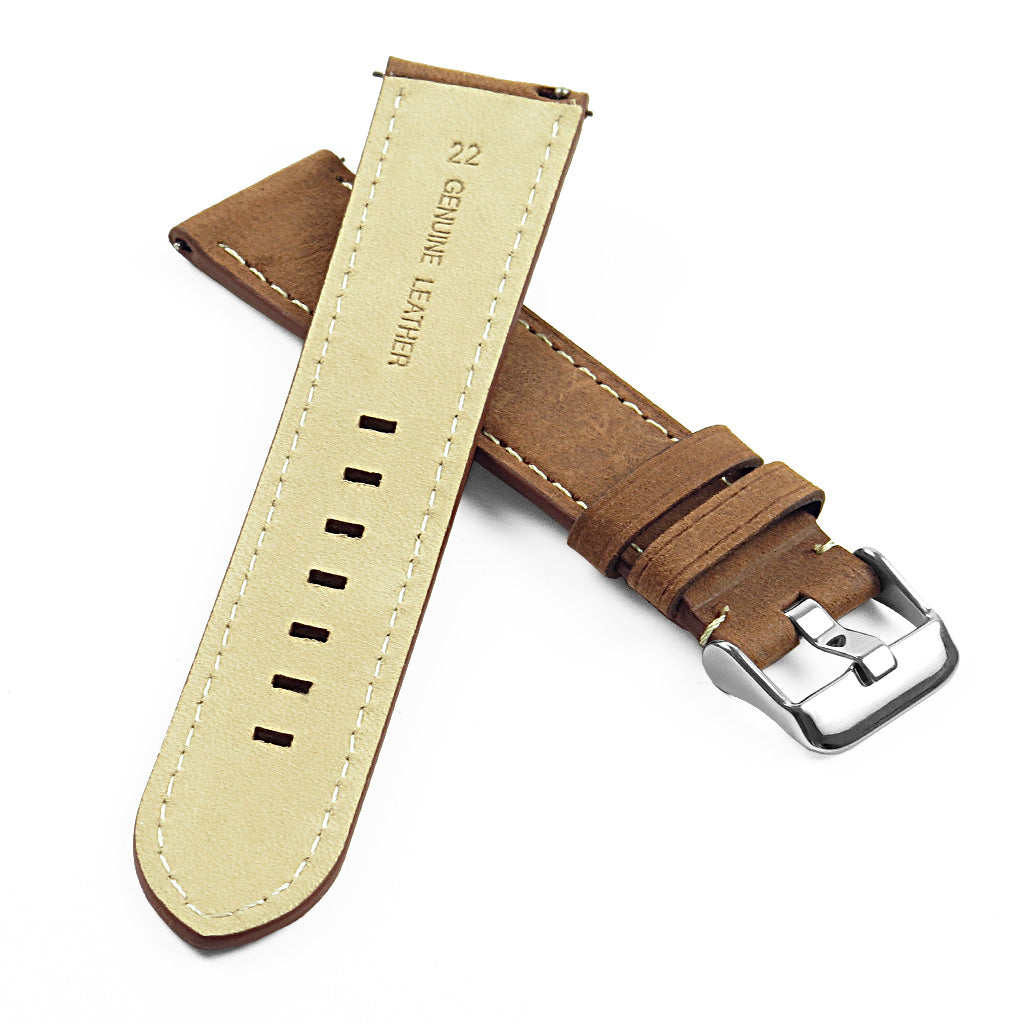 DASSARI Vintage Italian Leather Strap for Fossil Sport Smartwatch