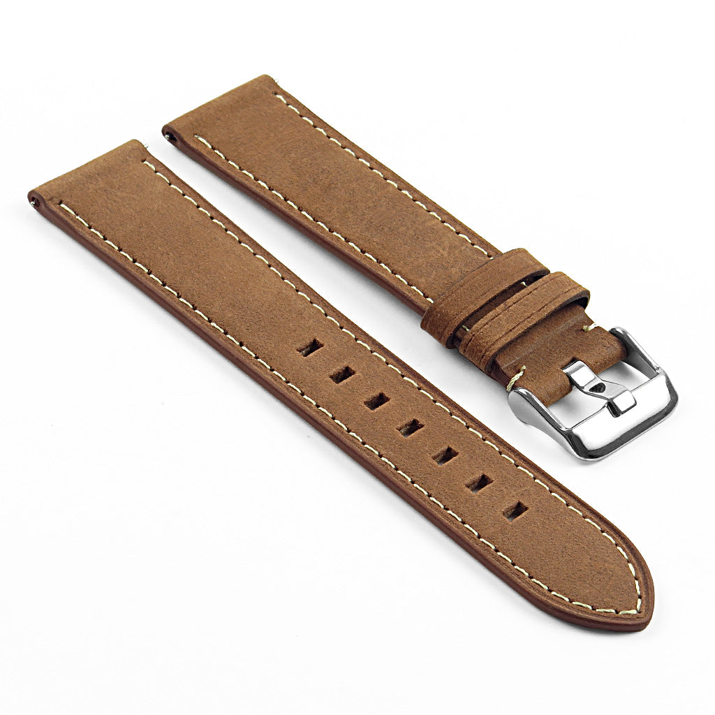 DASSARI Vintage Italian Leather Strap for Fossil Sport Smartwatch