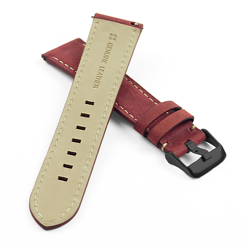 DASSARI Vintage Italian Leather Strap for Fossil Sport Smartwatch