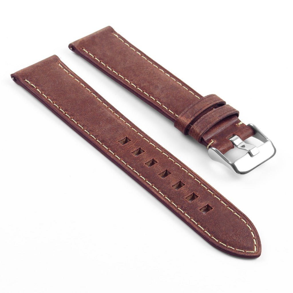 DASSARI Vintage Italian Leather Strap For Apple Watch