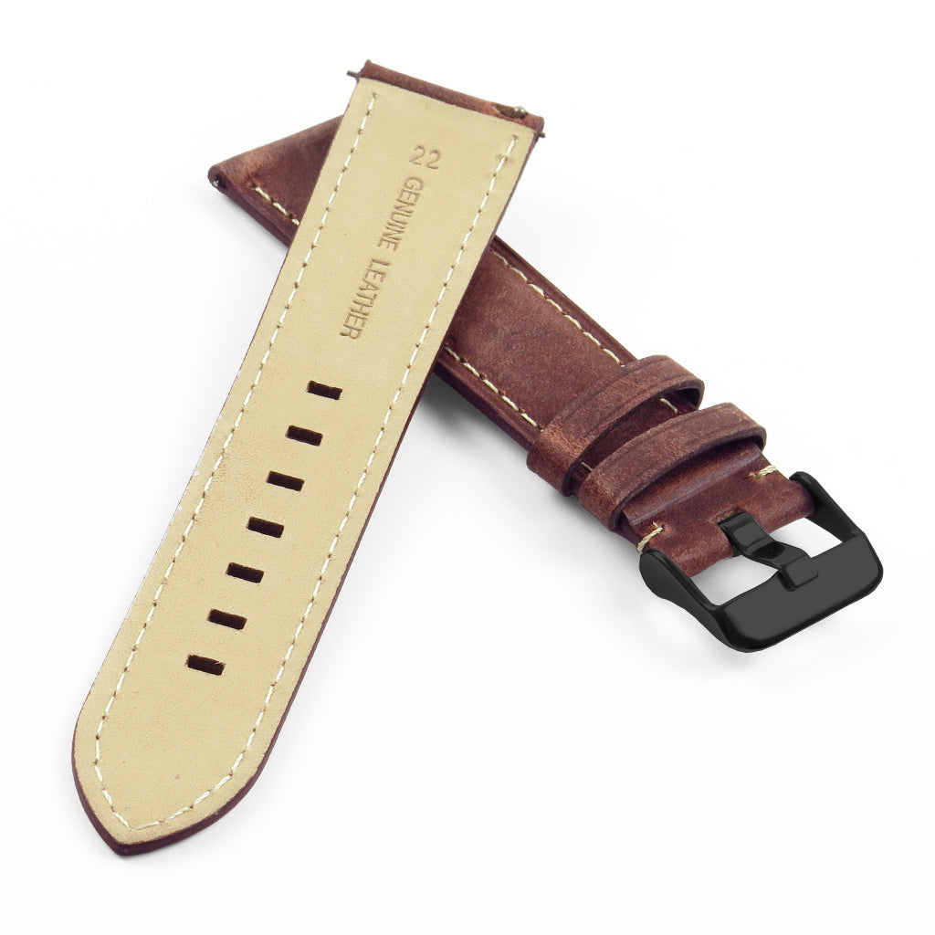 DASSARI Vintage Italian Leather Strap for Fossil Sport Smartwatch