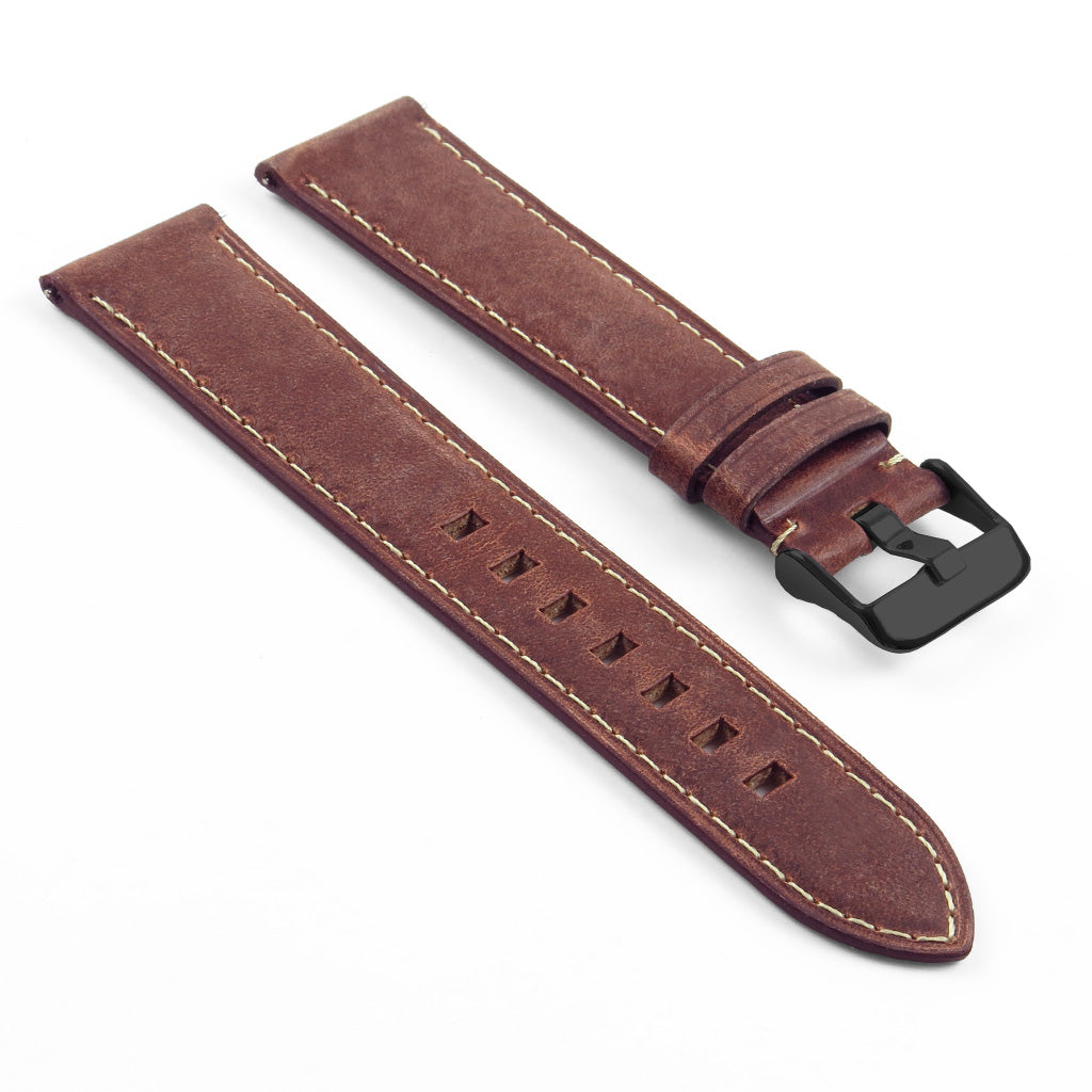 DASSARI Vintage Italian Leather Strap for Fossil Sport Smartwatch