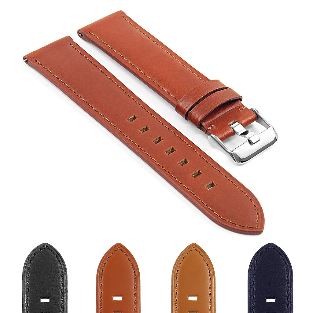 DASSARI Smooth Italian Leather Strap for Garmin Vivoactive 4