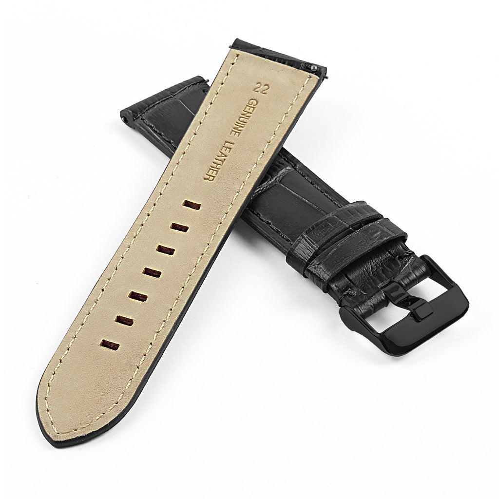 DASSARI Croc Embossed Italian Leather Strap for Garmin Forerunner 745